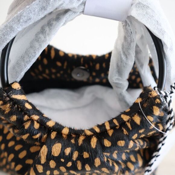 Thacker H0361CBD Carmel Spotted Dyed Cow Fur Leather Kara Crossbody Purse - Picture 11 of 15